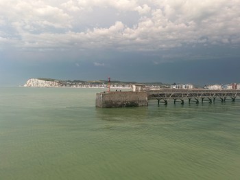 A stormy evening at the port of Le Tréport