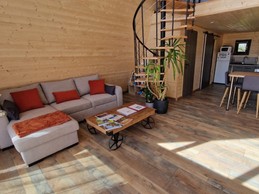 Chalet Renard - Espace salon / séjour et cuisine