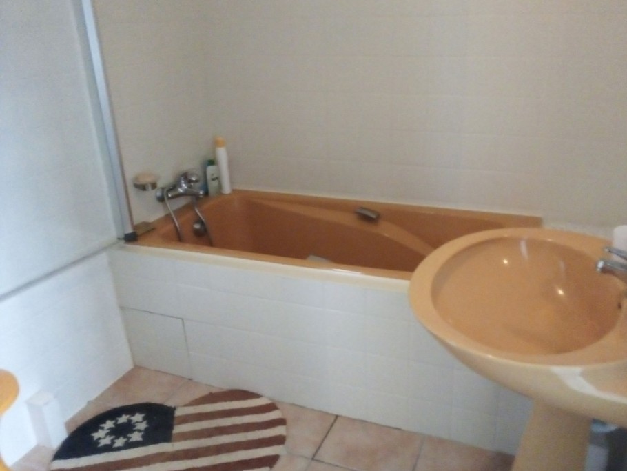 Salle de bain avec baignoire