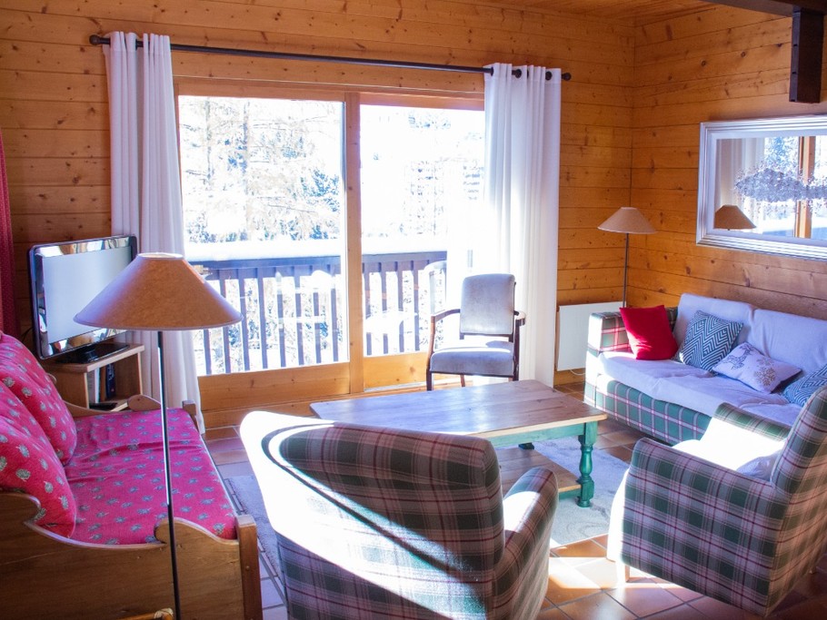 salon / CHALET LA GELINOTTE - 8 personnes - Station de ski - LA PLAGNE Centre