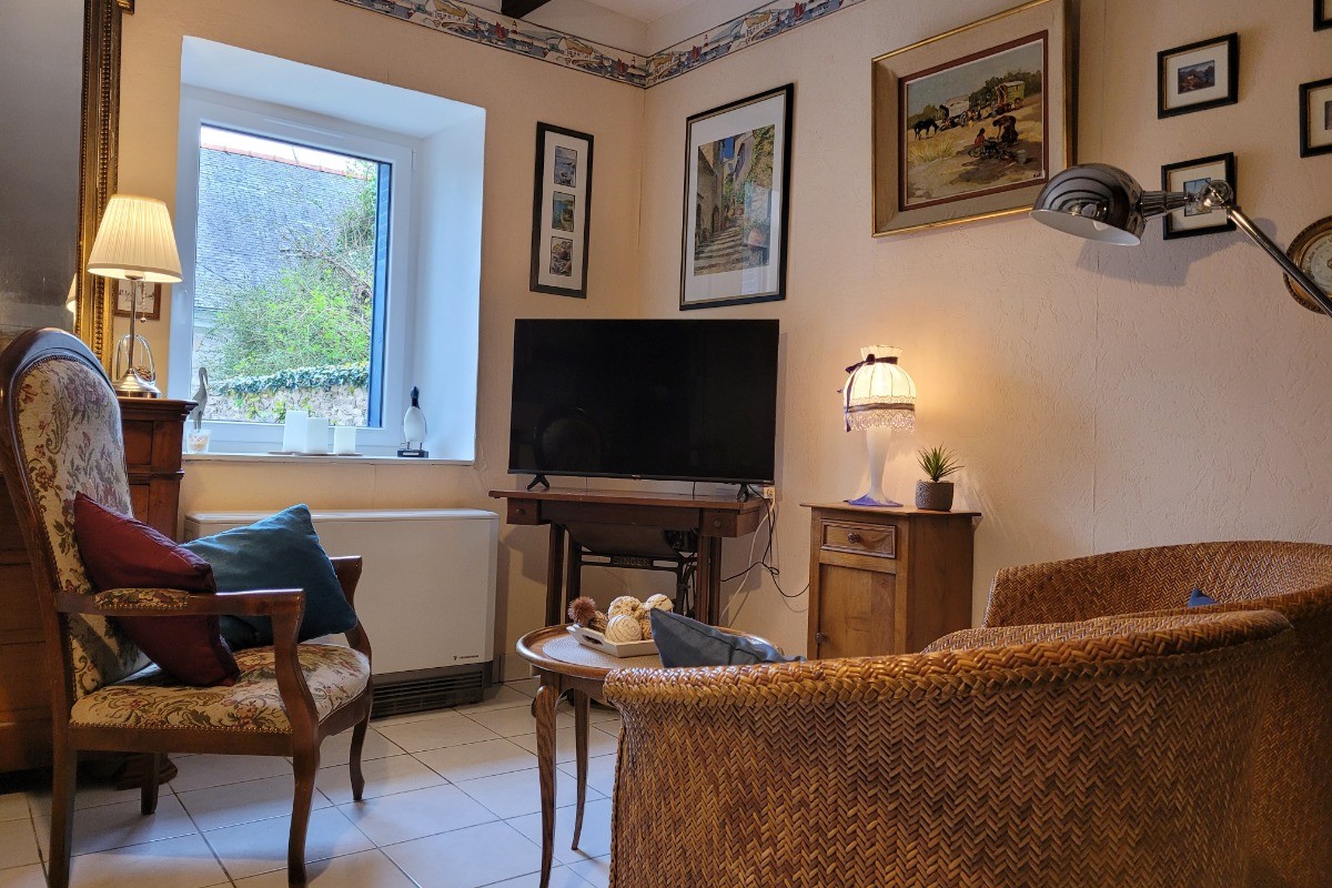 Clévacances, Petite maison de vacances de caractère, Paimpol, pièce de vie RDC