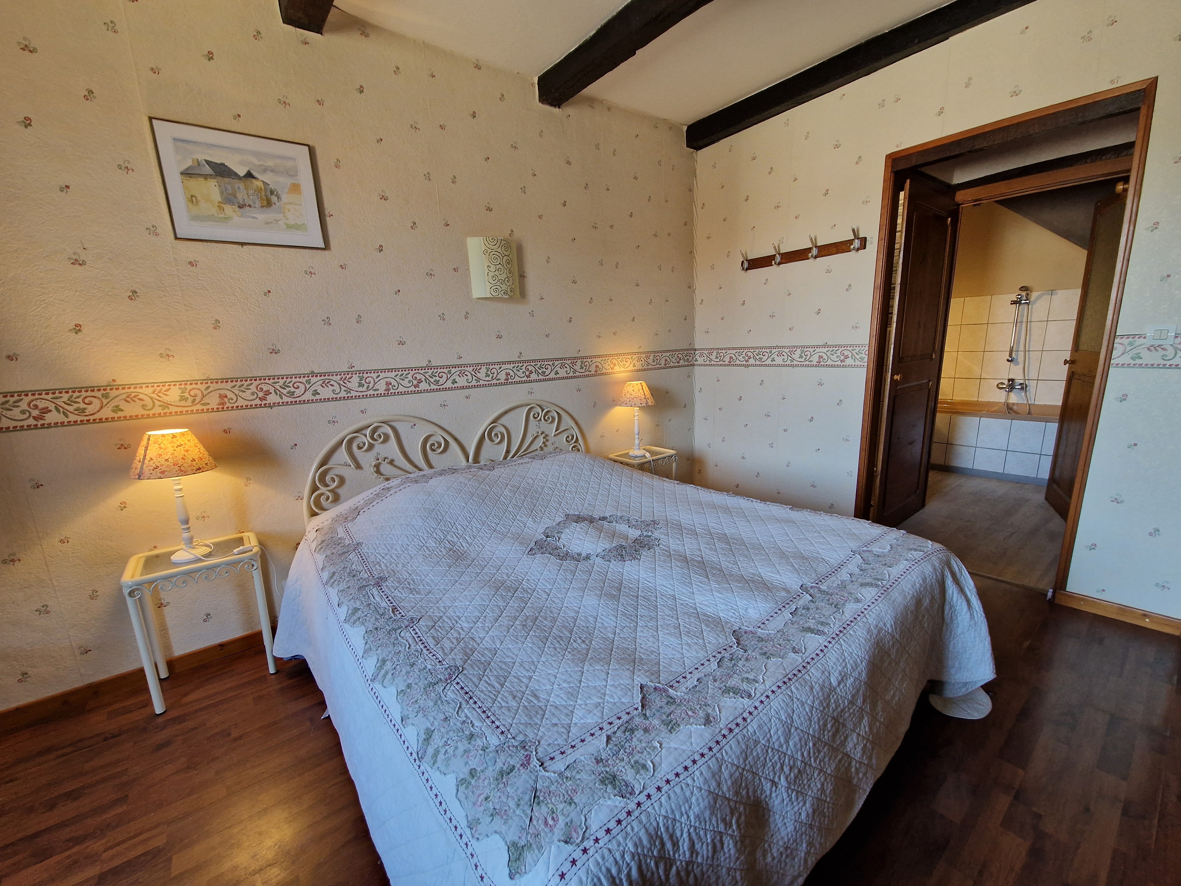 Grand lit queen size - Chambre d'hôtes l'An XII - Suite Floréal