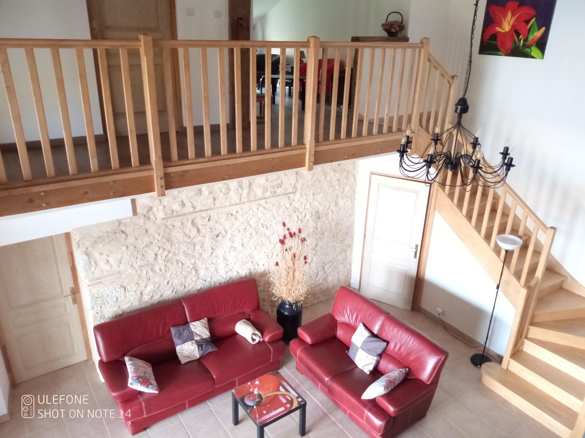 view of the seating area from the walkway