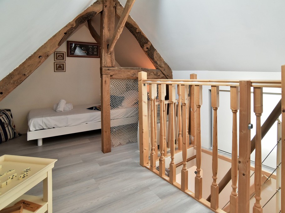 Attic room on the 2nd floor, accessed via a Japanese staircase