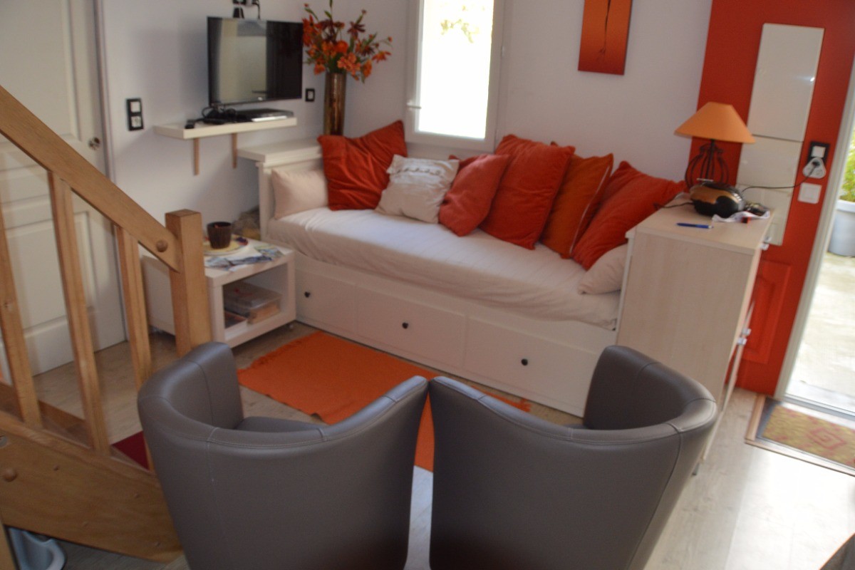 Espace salon - Maison Grise pour 5 personnes, proche plages, Meschers sur Gironde près de Royan