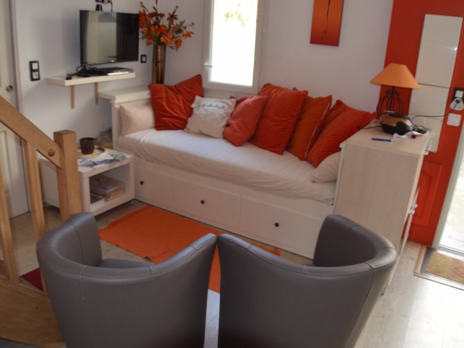 Espace salon - Maison Grise pour 5 personnes, proche plages, Meschers sur Gironde près de Royan