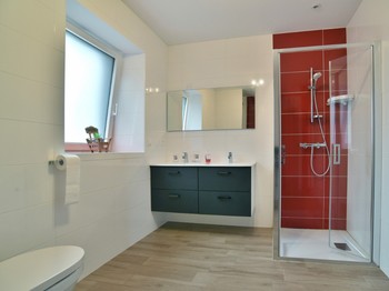 Salle d'eau spacieuse au RDC avec WC. Autre WC indépendant au RDC.