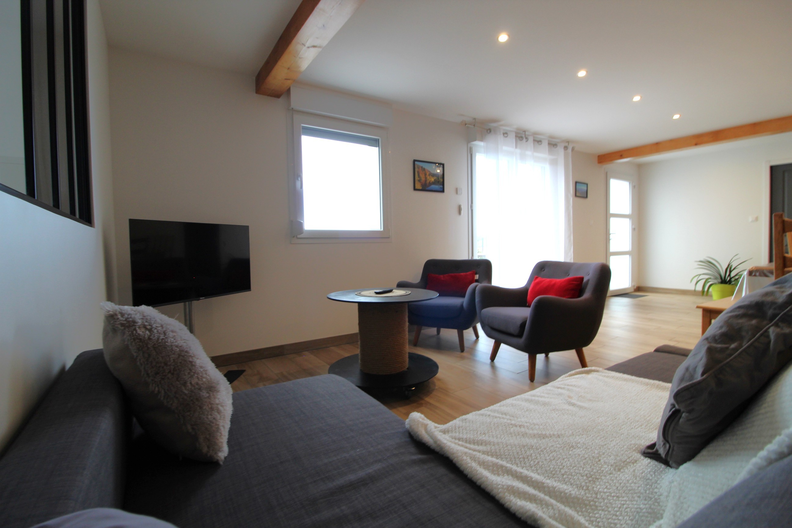 Espace salon - Chez Gigi et Malou Gîte Jonquille