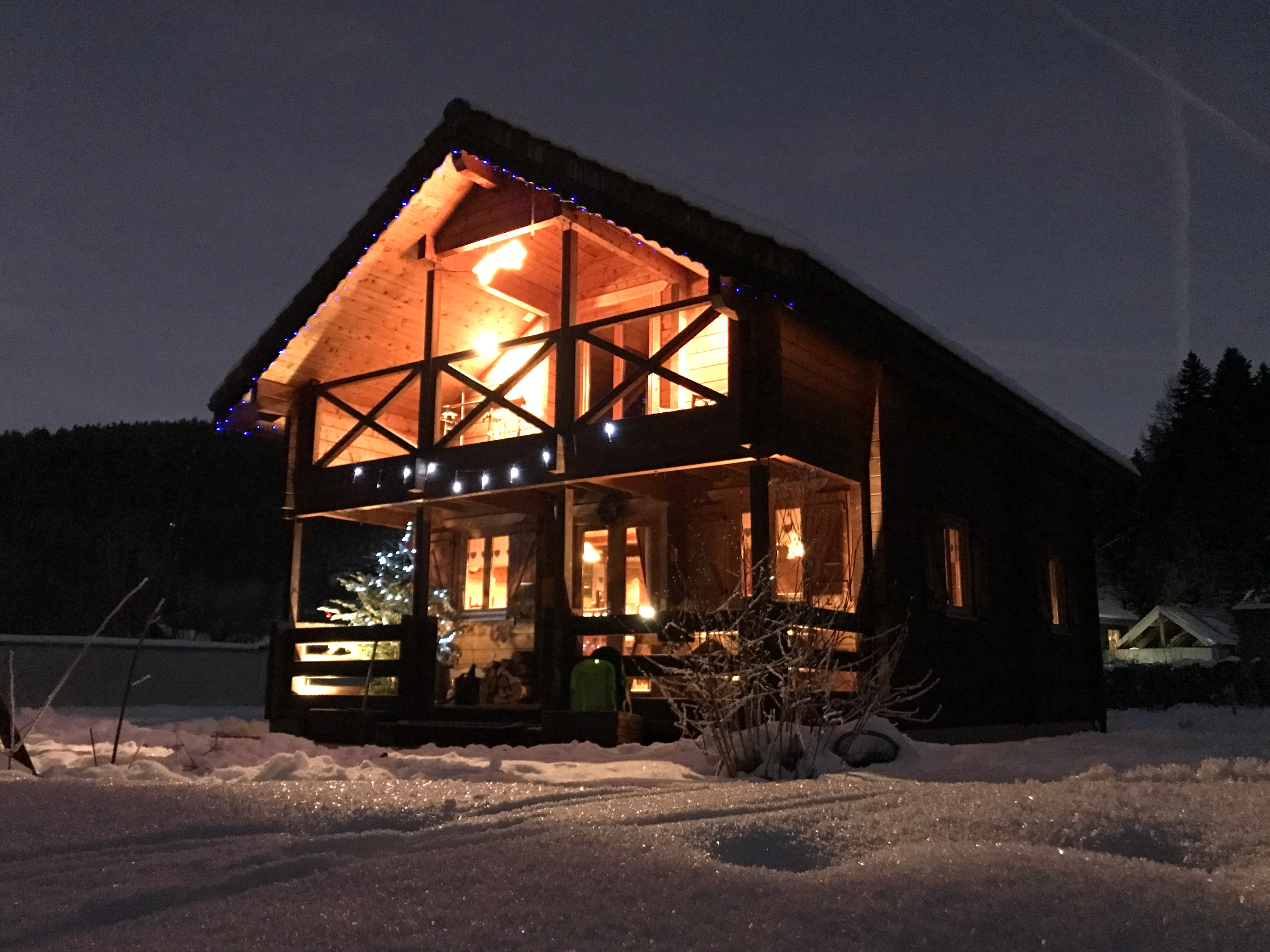 Façade Noël 2024 - Chalet Cosy Finlandais Joyce - Gérardmer