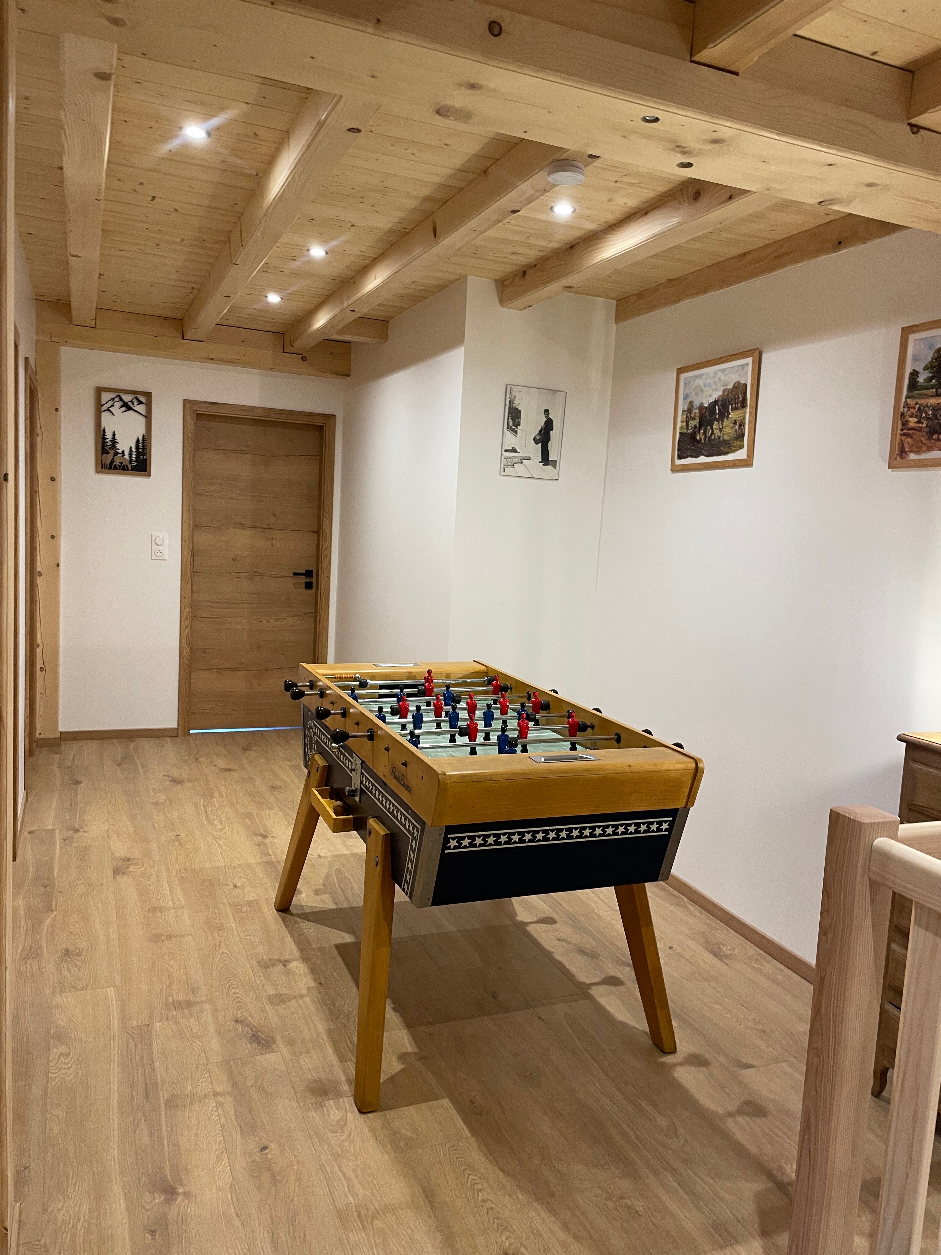 Table football relaxation area upstairs