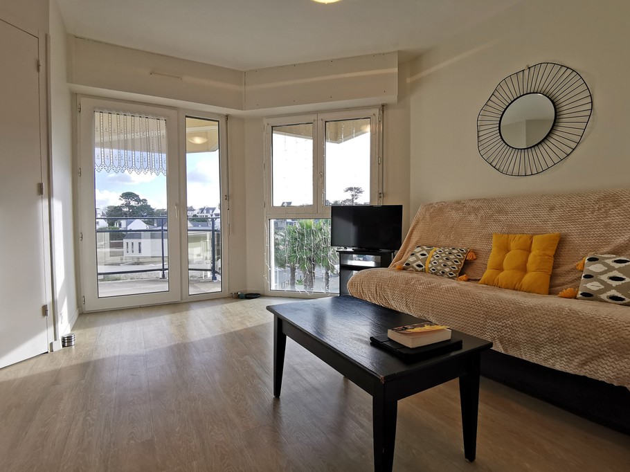 salon avec clic clac convertible pour 1 personne