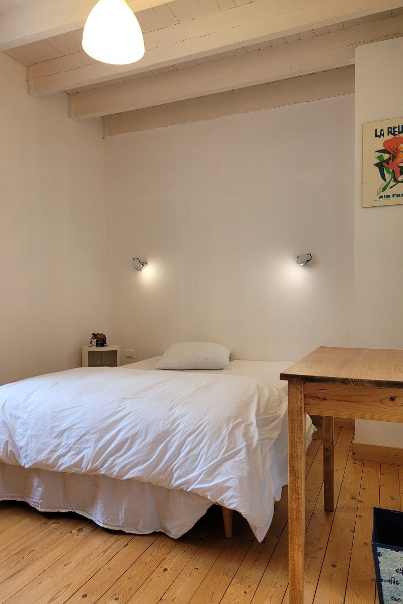 GIRAUD, location, Clévacances, Plouézec, chambre lit 140 avec bureau