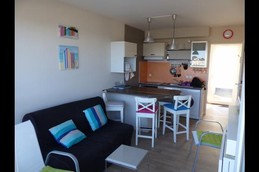 Appartement 2 pièces duplex vue mer à 50m de la plage de sable fin de Trestel, meublé de tourisme 3 étoiles, Trévou-Tréguignec, Côtes d'Armor - Bretagne - Pièce à vivre