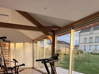 Gym with castle view