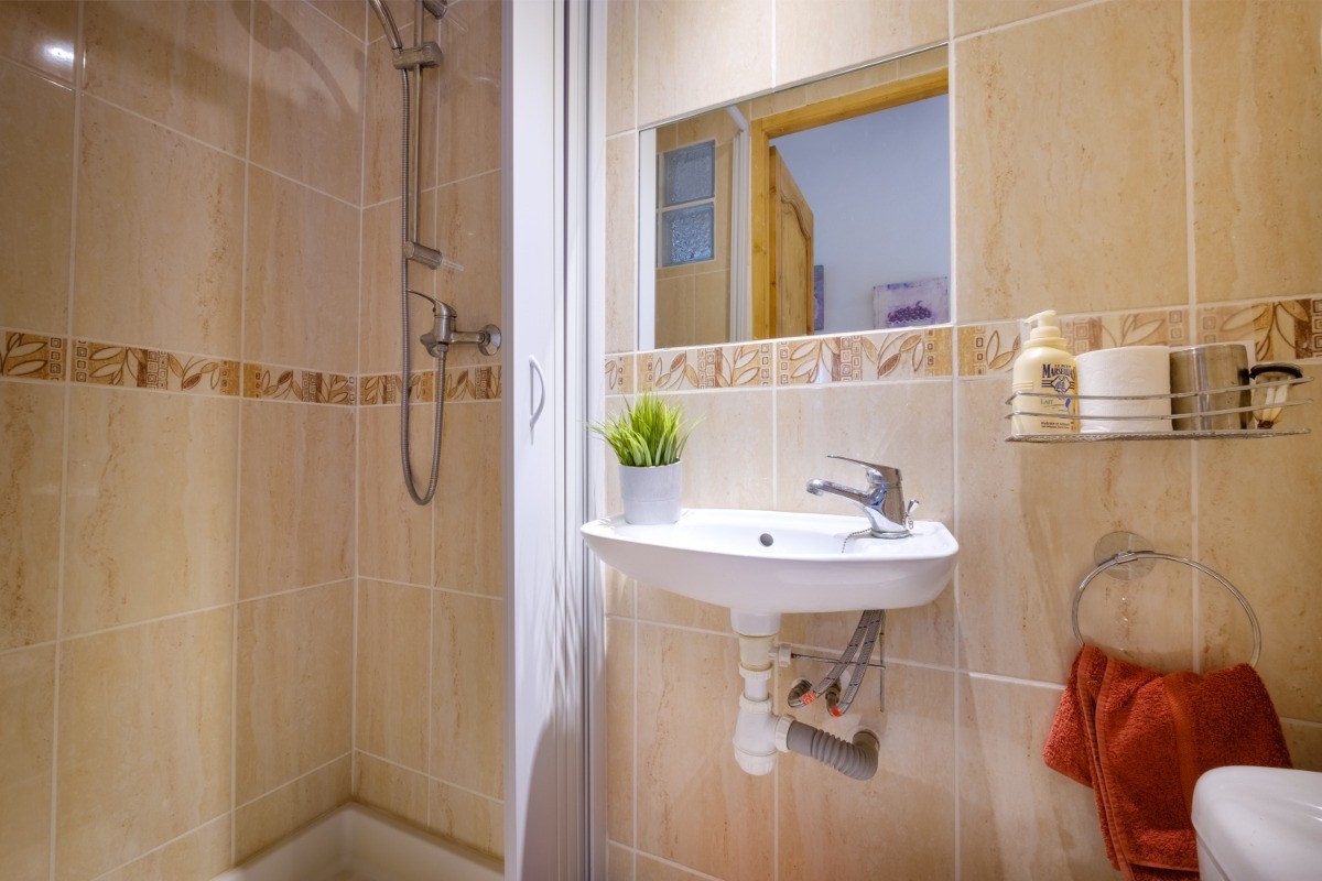 Salle d'eau avec la douche, gîte le Floriège à Vidauban (Provence, Var)