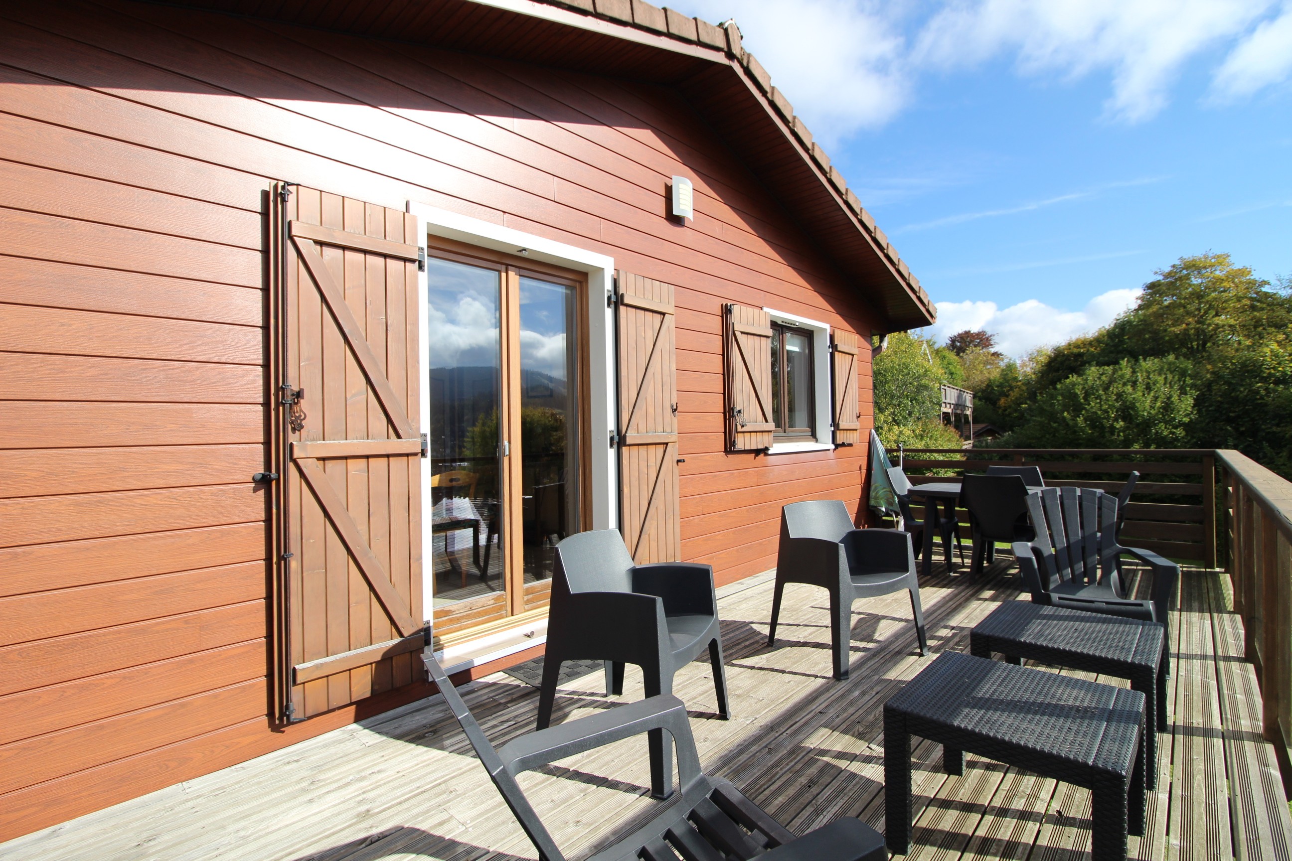 Terrasse - Chalet de Grany, indépendant, avec vue panoramique sur le lac de Gérardmer