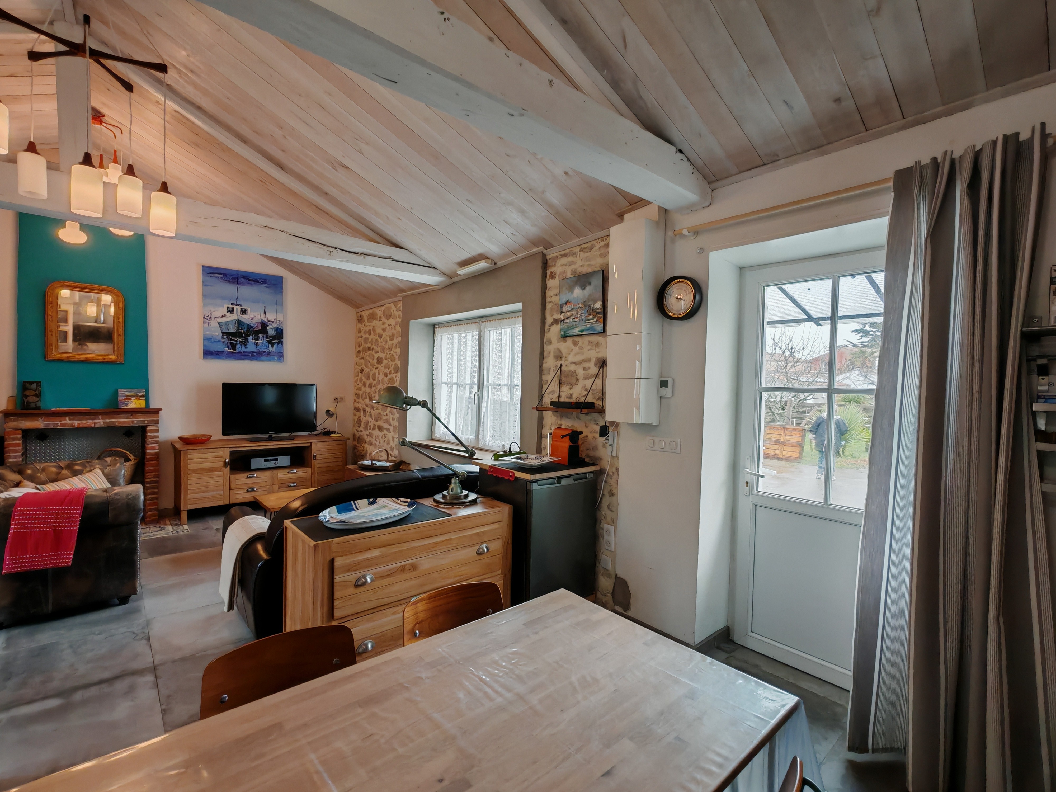 Dining area and view of the living room