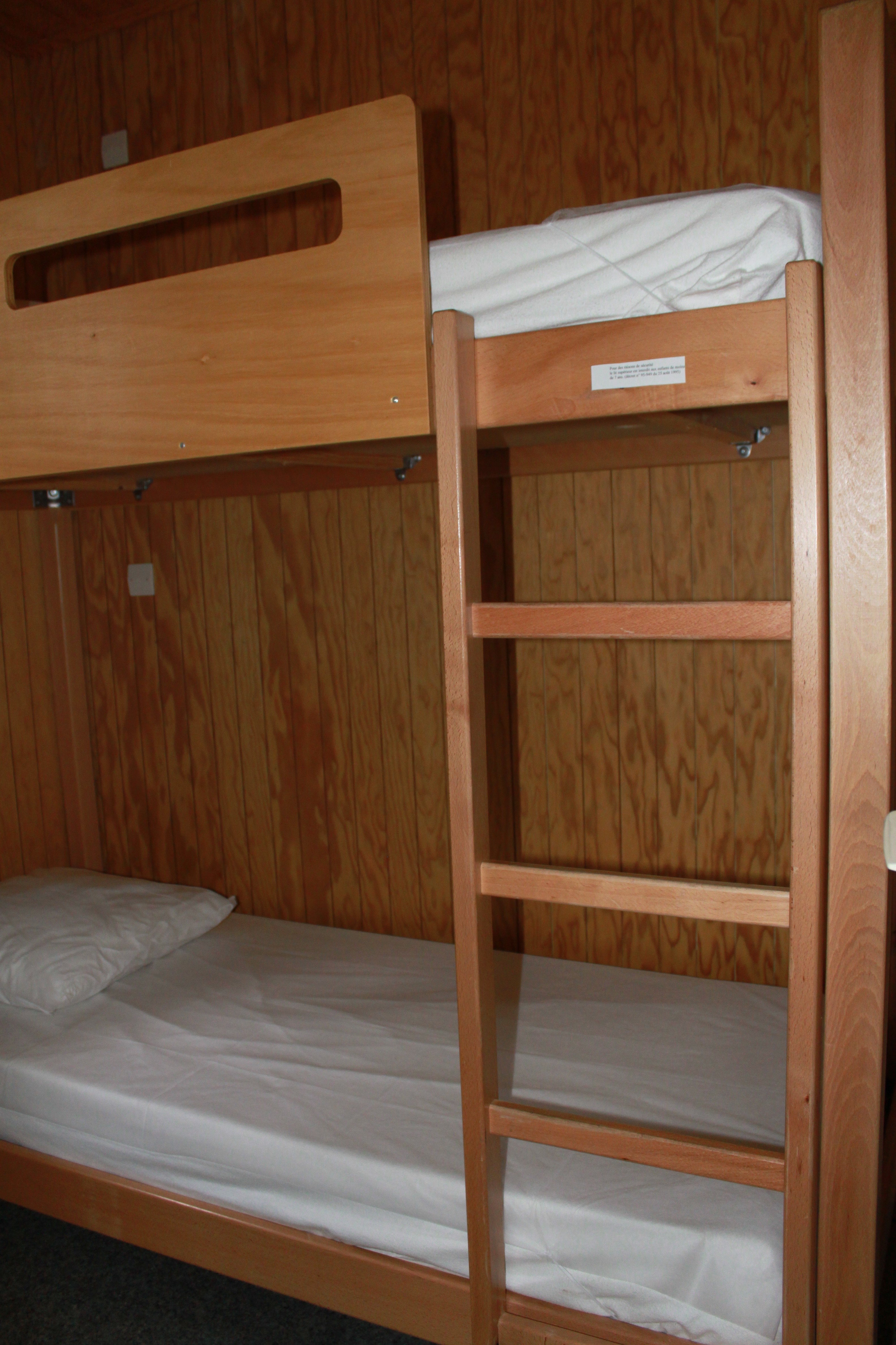 Chambre avec lits superposés (chalets GL + SUP)