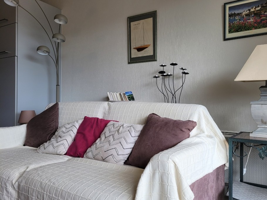 #Clévacances - APPARTEMENT 4 PERSONNES, VUE MER, exposition Sud/Sud/Est. SAINT QUAY PORTRIEUX COTES D'ARMOR BRETAGNE