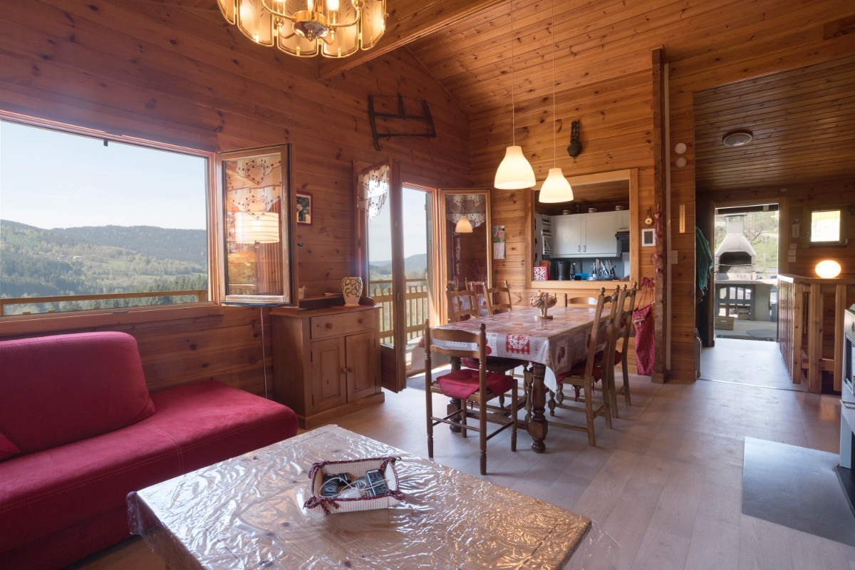 Pièce de vie comprenant le salon et le living.