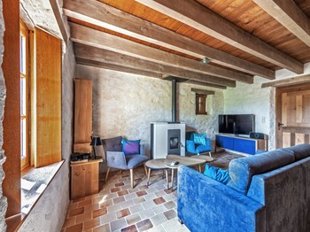 Salon avec le poêle à pellet