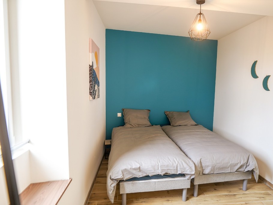 Chambre 4 - NATURA - avec deux lits simples modulables en 1 lit 160 - Grand Loggia