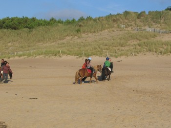 Balade à cheval sur la plage
