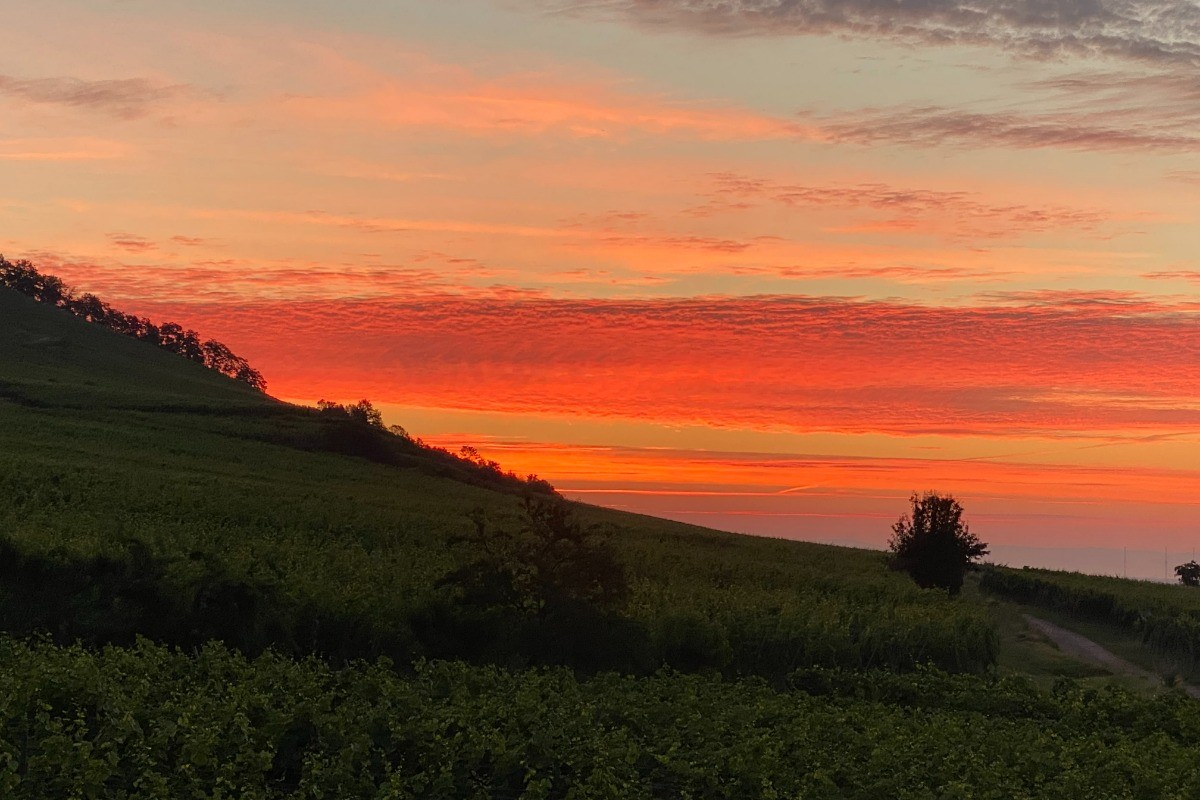 Lever de soleil vue de la cuisine