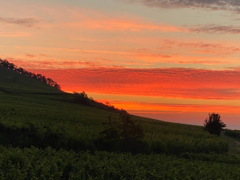 Lever de soleil vue de la cuisine