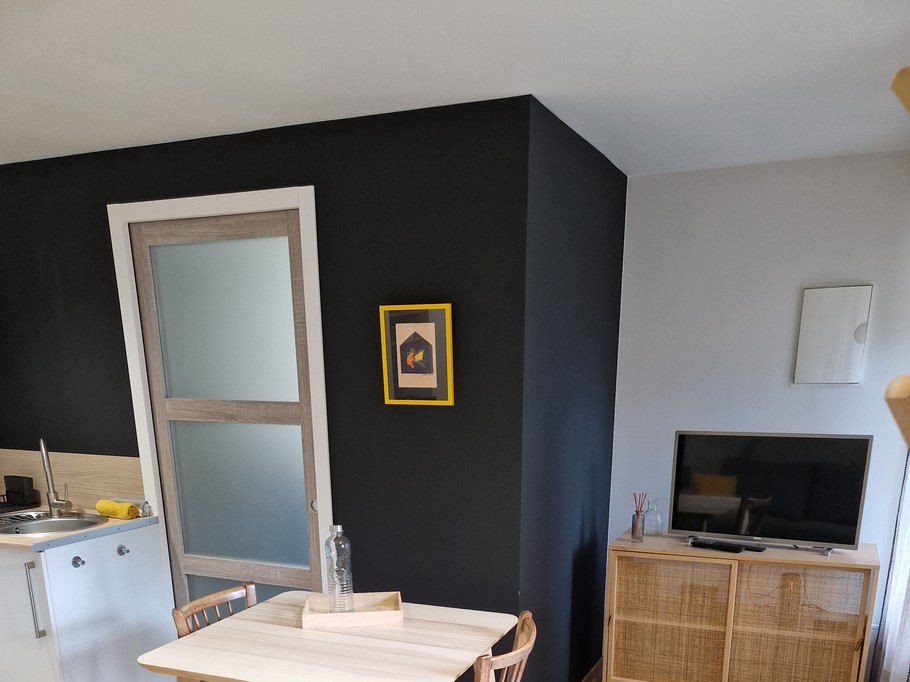 Pièce de vie et sa télévision L'Appart - Domaine du Bagnerot