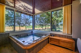 Jacuzzi intérieur avec vue panoramique