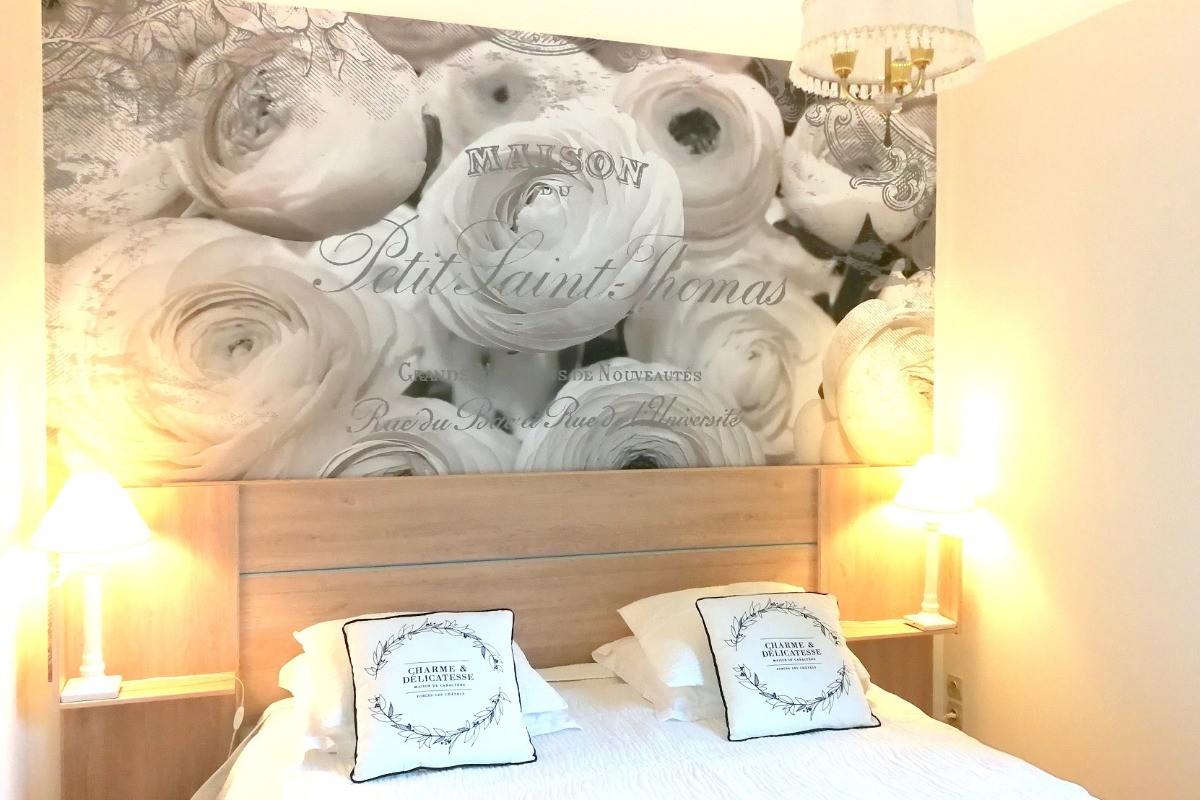 la chambre, lit 160 grand confort et possibilité de faire 2 lits séparés