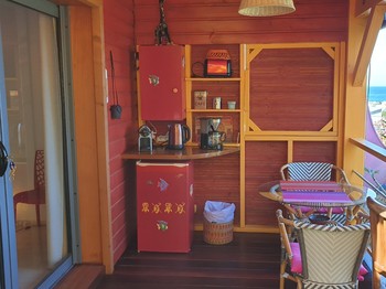 Bungalow Bois avec jacuzzi privatif - Poz Lagon chambre d'hôtes la Saline les bains