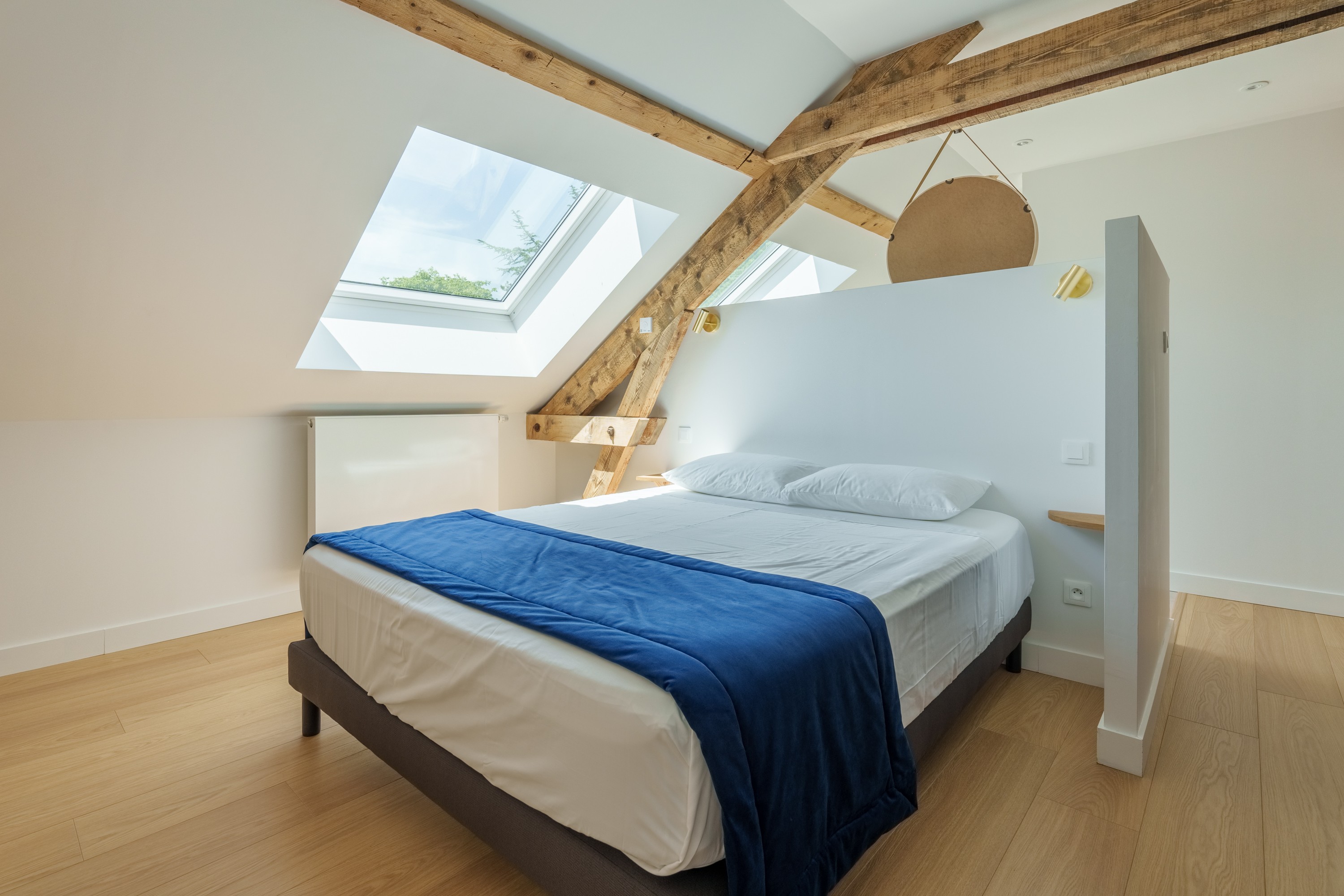 Chambre bleue à l'étage