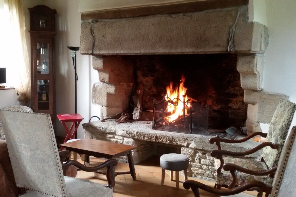 un bon feu en hiver