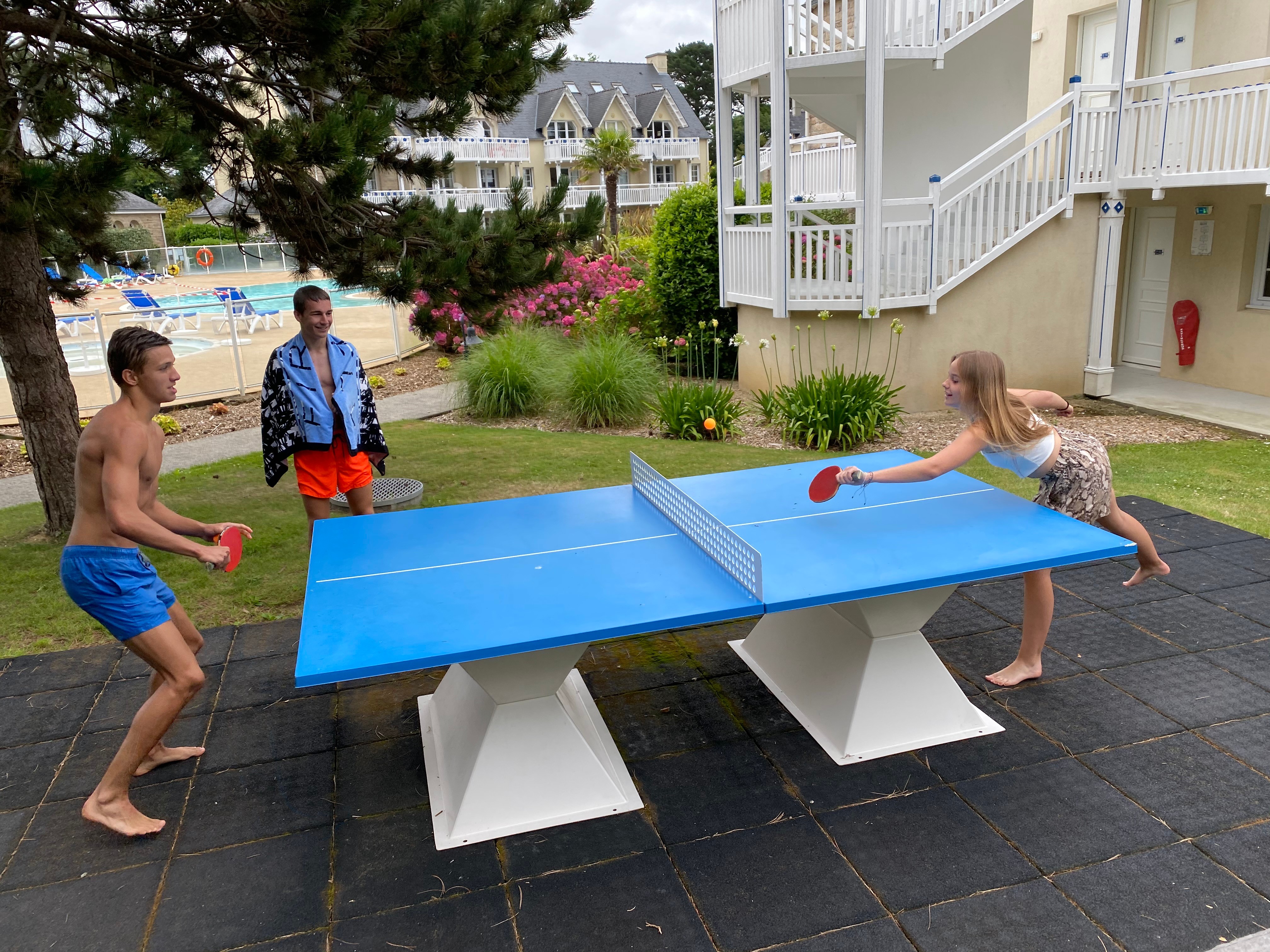 Shared ping pong table in the residence