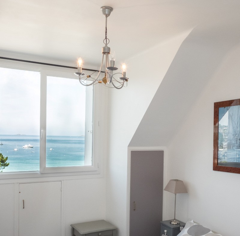 MENES location Perros-Guirec Chambre grise côté mer
