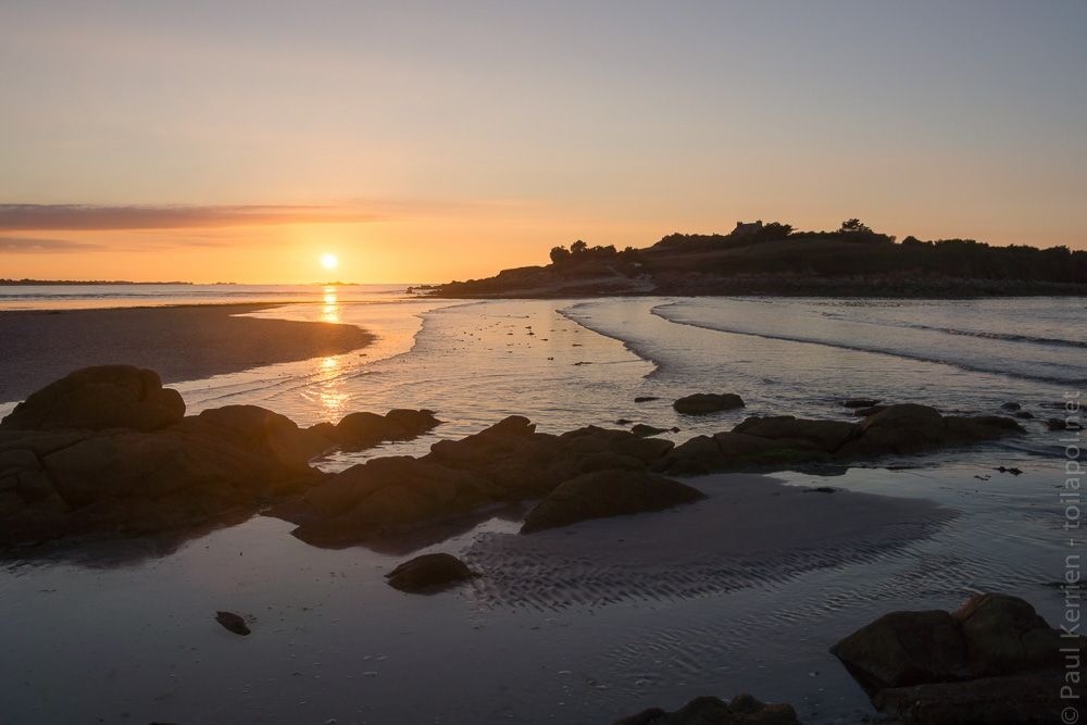Coucher de soleil plage du dossen