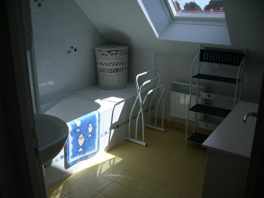 salle de bains  douchette sur baignoire