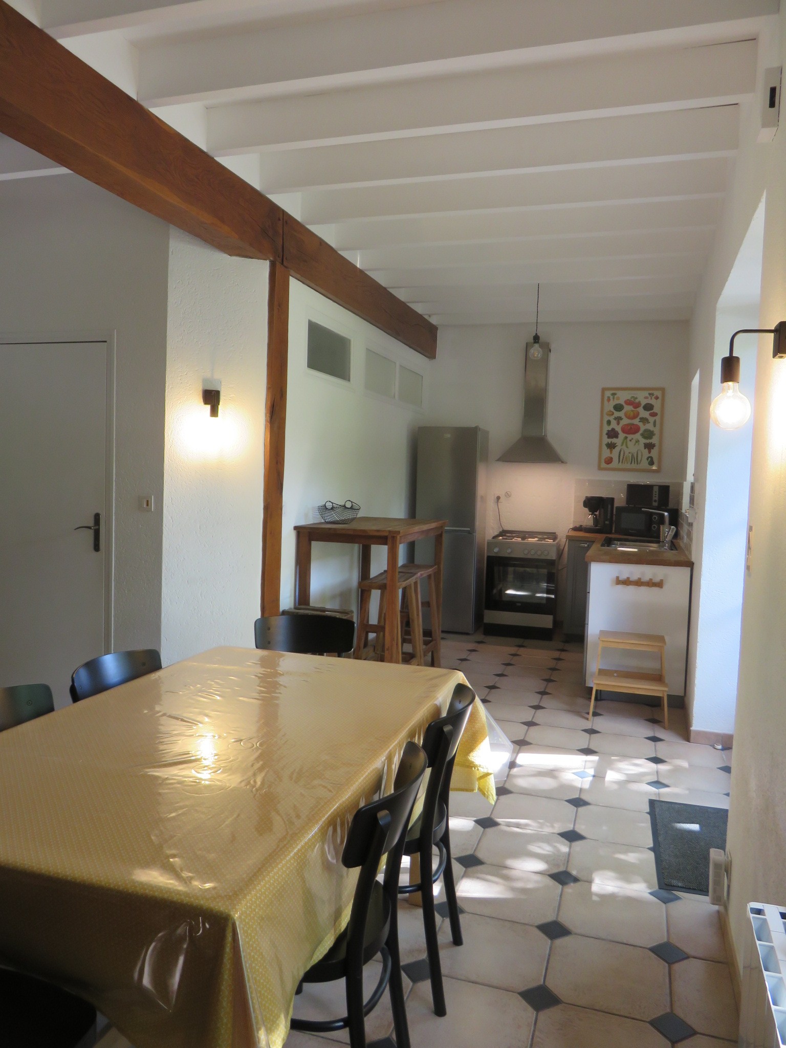 The kitchen area