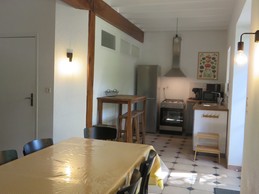 The kitchen area