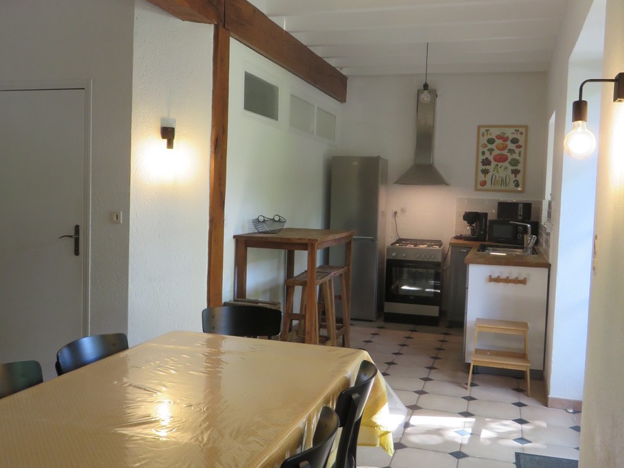 The kitchen area