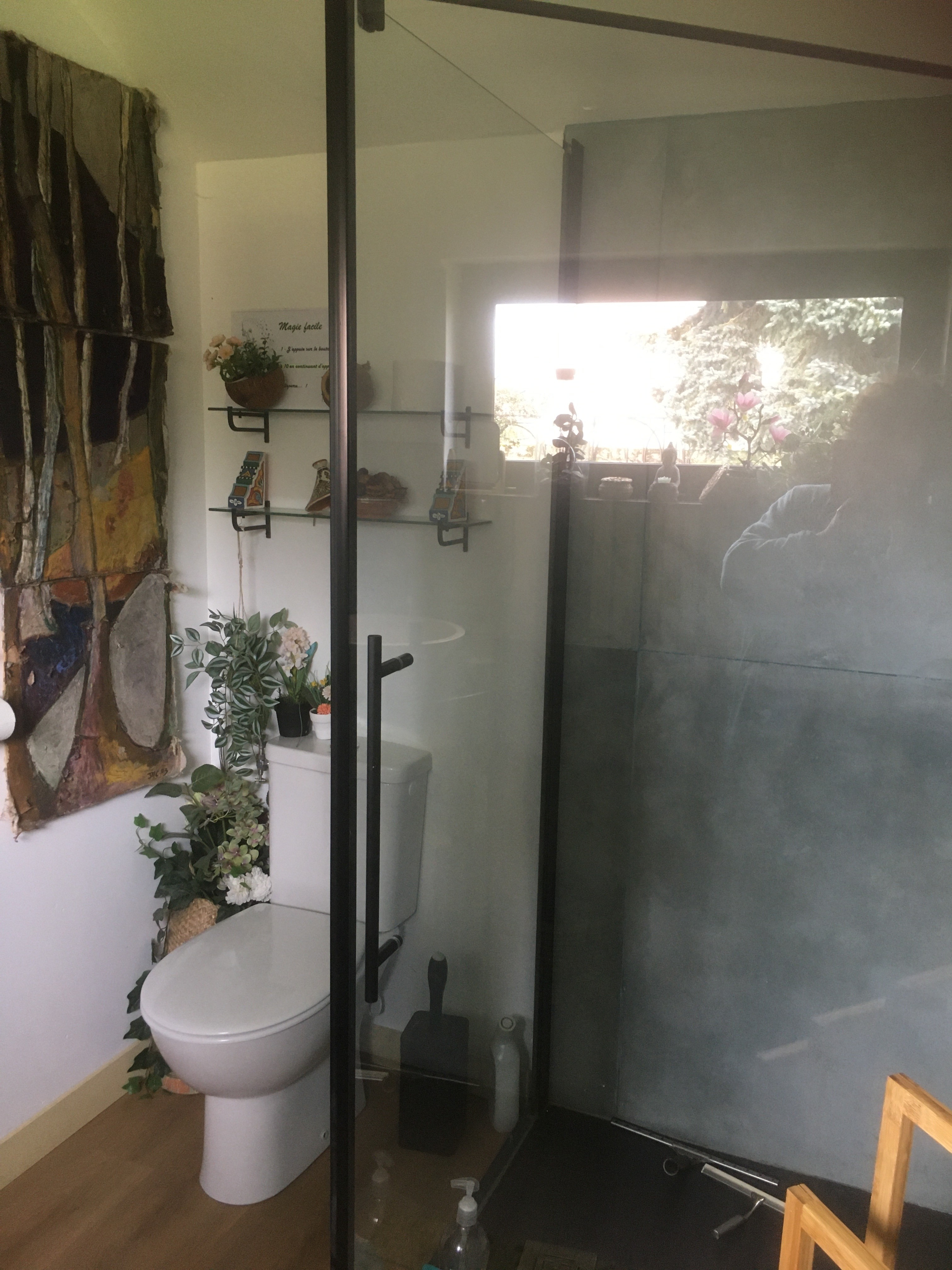 En-suite shower room with large shower and WC