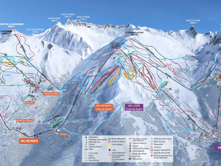 plan domaine skiable