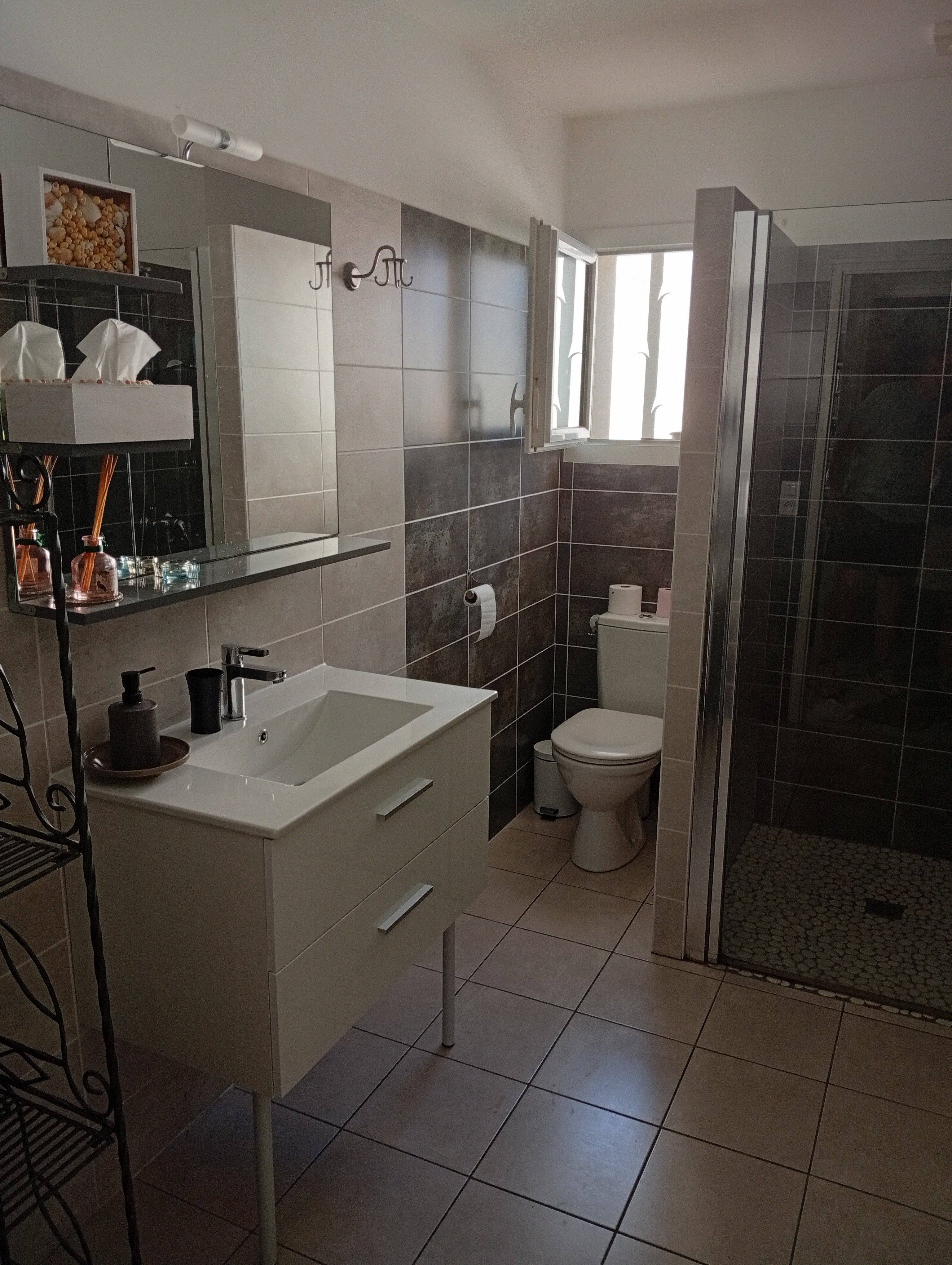 Shower room with toilet