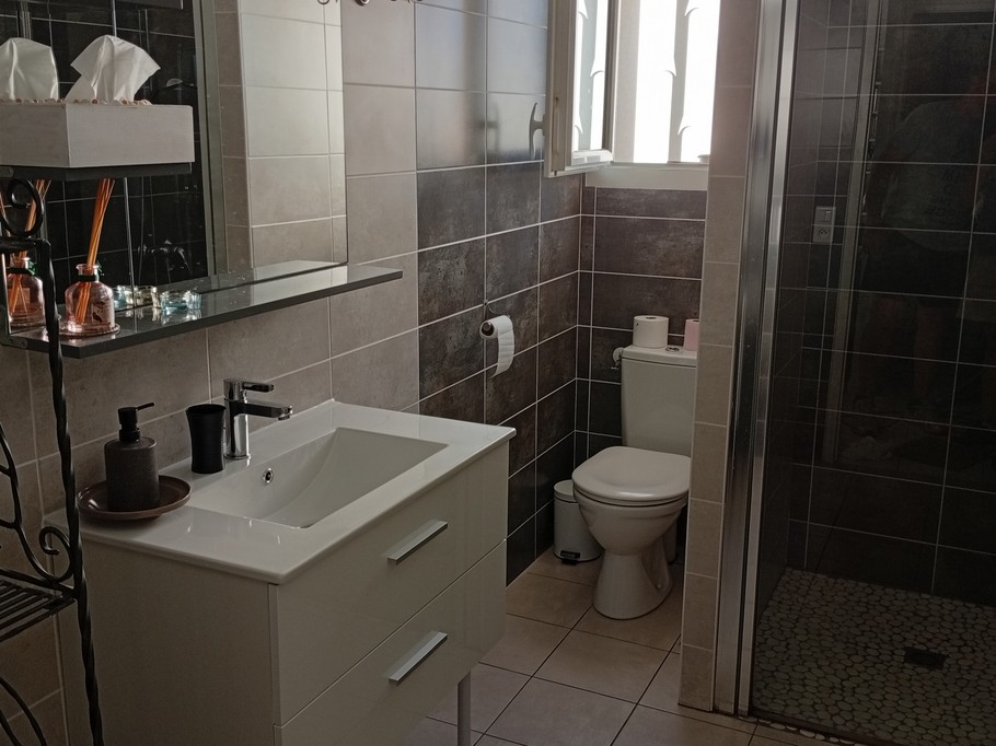 Shower room with toilet