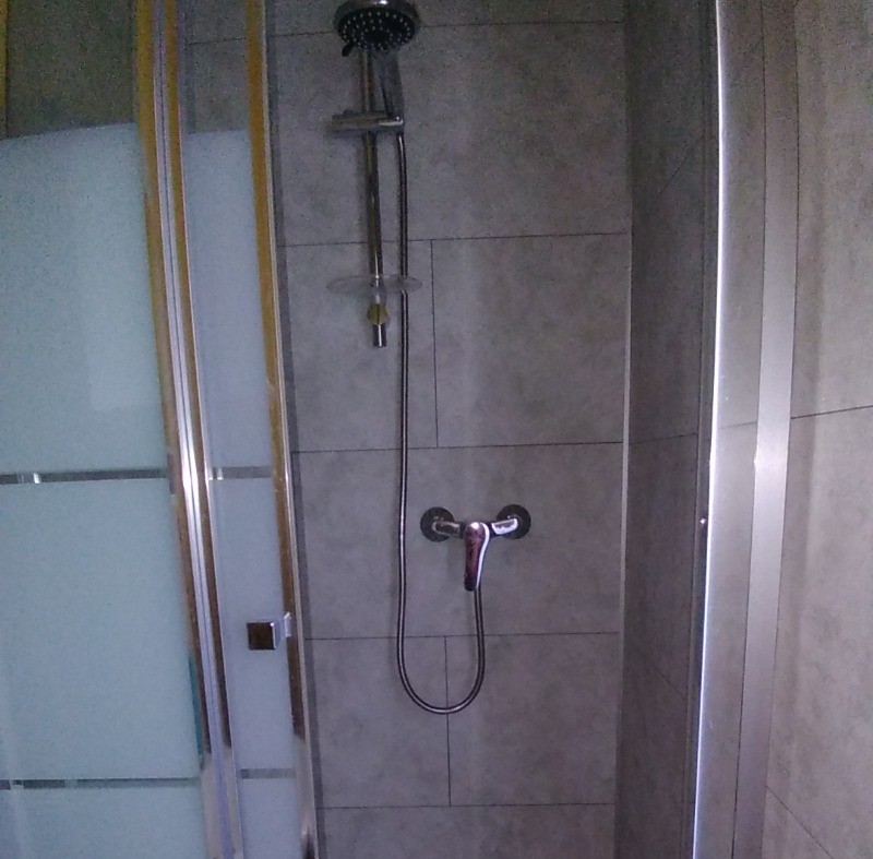 The shower is new