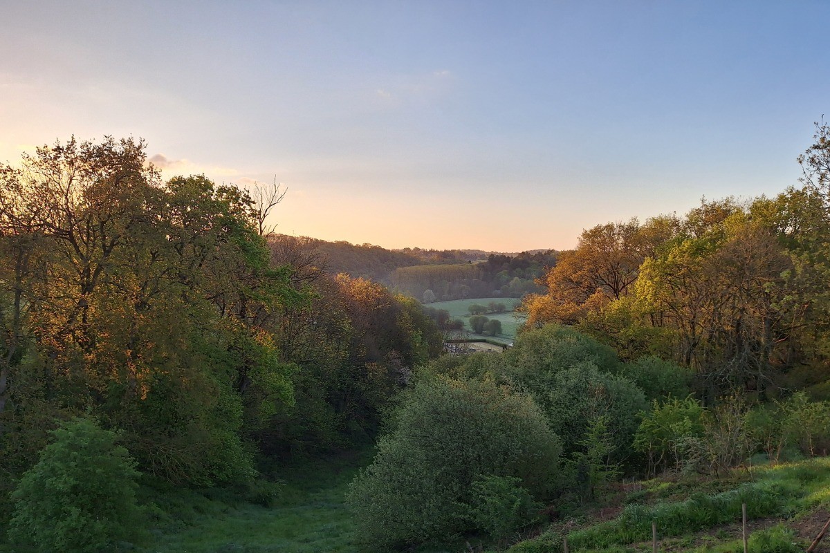 Photo le Vallon de Léhon , vue de la terrasse