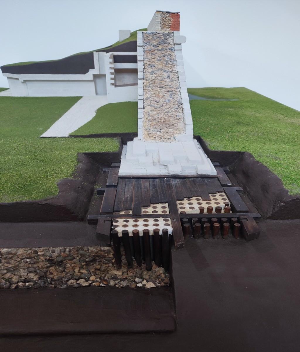 Maquette de la construction des murs de Brouage