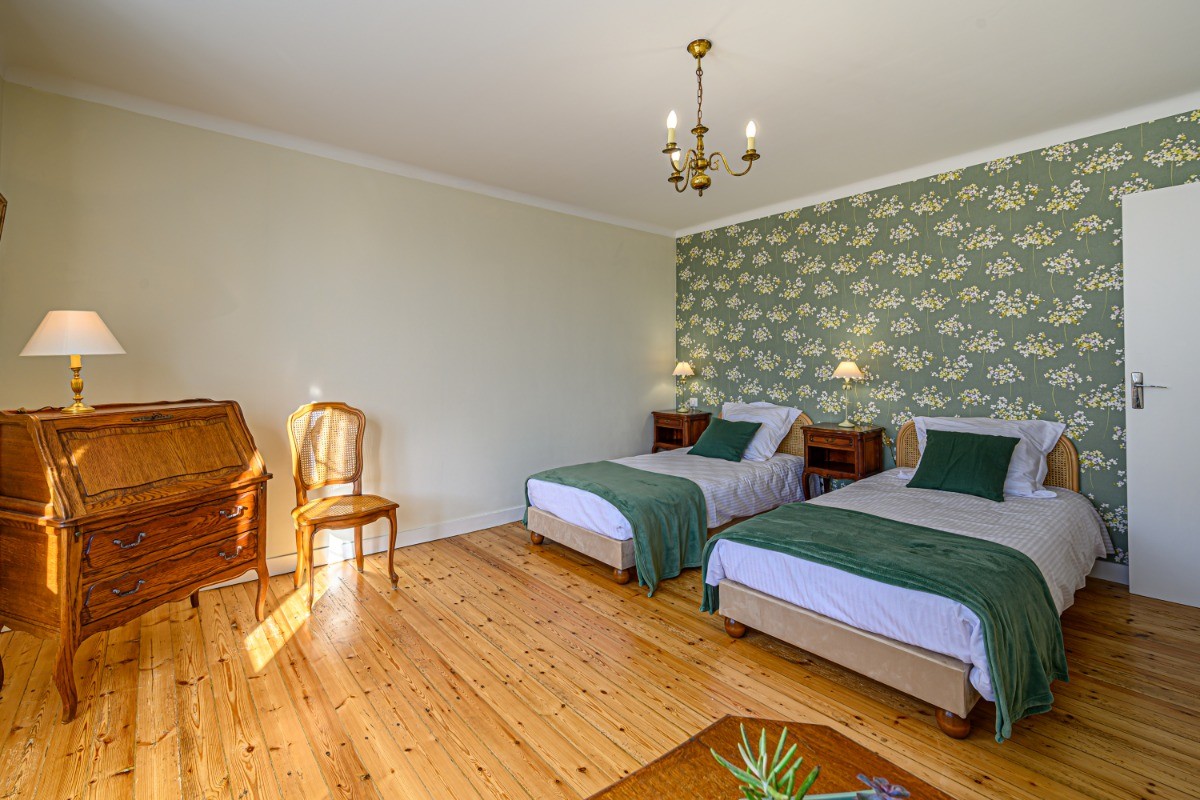 chambre verte 2 lits de 90